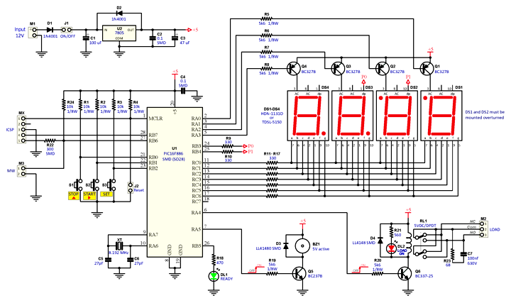 Schematic diagram of Digital Super Timer
